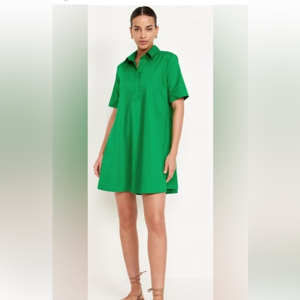 NWOT Kelly Green, Mini shirt dress. It has pockets!